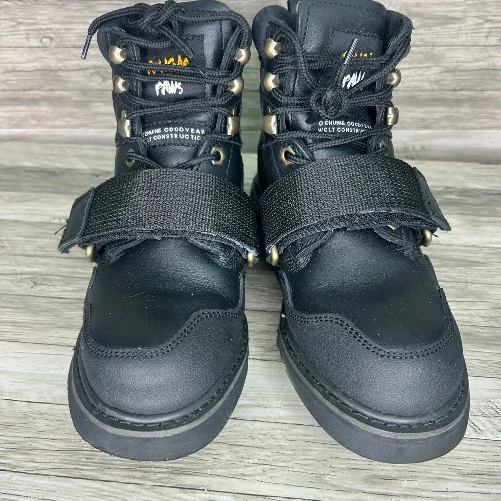 Cougar Paws Roofing Boots Black Leather Mens 6 Work Safety HS30305